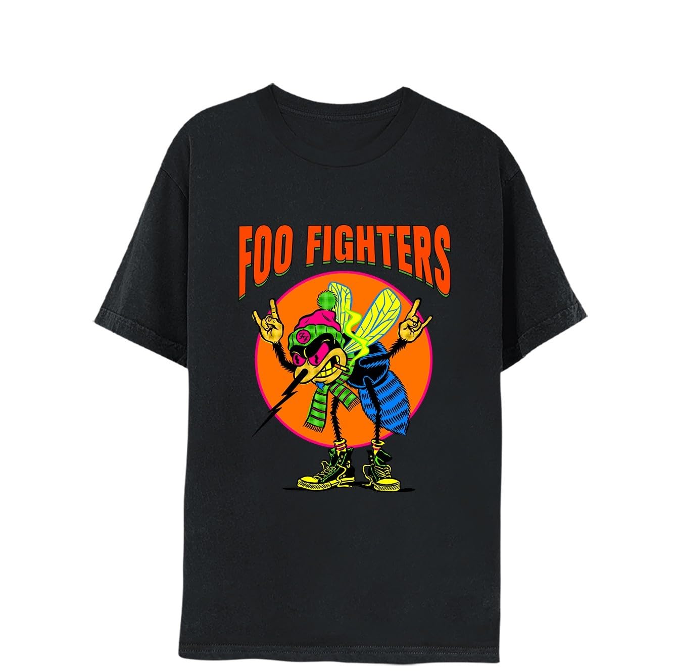 Amazon | Foo Fighters ユニ 大人用 公式 Merch Bee Tシャツ, ブラック